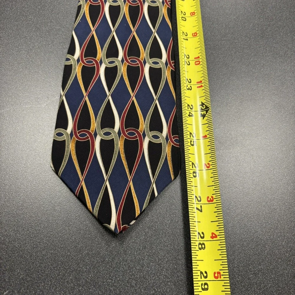 Graham & Lockwood Men's Dress Tie Multicolor Geometric Preppy‎ Silk London Made